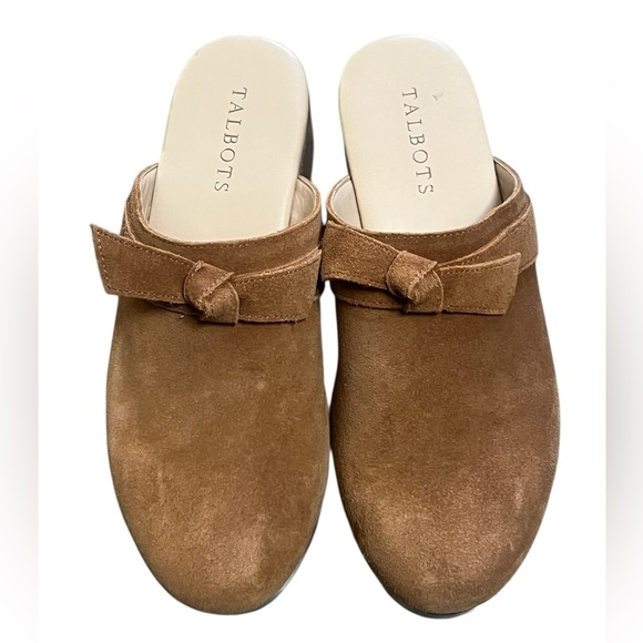Talbots Winni tan suede clogs mules Made in Brazil - Picture 4 of 11
